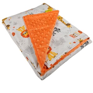 Safari - Bawełna + Minky - Kołdra Sensoryczna