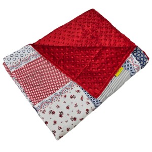 Patchwork - Bawełna + Minky - Koc Sensoryczny