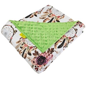 Łapacze Snów 2 - Bawełna + Minky - Koc Sensoryczny