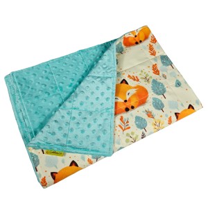 Lisek - Bawełna + Minky - Kołdra Sensoryczna