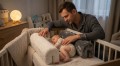 Ochraniacz piankowy 100 cm z miękkim futerkiem podczas wieczornego odpoczynku