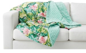 Flamingi - Bawełna + Minky - Kołderka Obciążeniowa