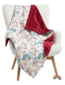 Kołdra Obciążeniowa - Terapia sensoryczna - Jednorożce - Bawełna + Minky