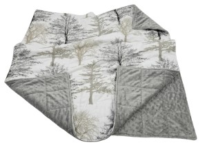 Koc Obciążeniowy - Drzewa - Bawełna + Futerko