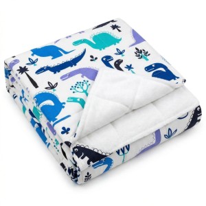 Koc Obciążeniowy - Dino - Bawełna + Futerko