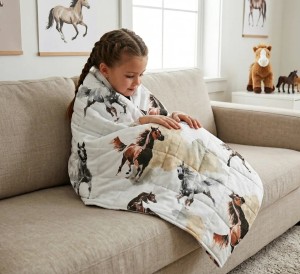 Kołdra Obciążeniowa - Konie - Bawełna