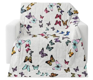 Kołdra Obciążeniowa - Kolorowe Motyle - Bawełna