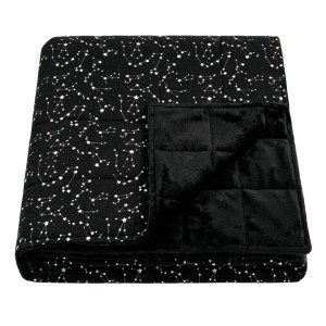 Czarne Niebo - Bawełna + Futerko - Kołderka Obciążeniowa, Terapeutyczna