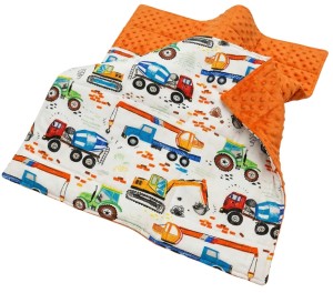 Maszyny - Bawełna + Minky - Kołderka Obciążeniowa