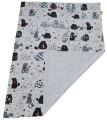 Dwustronna kołdra sensoryczna Koty – bawełna + Minky